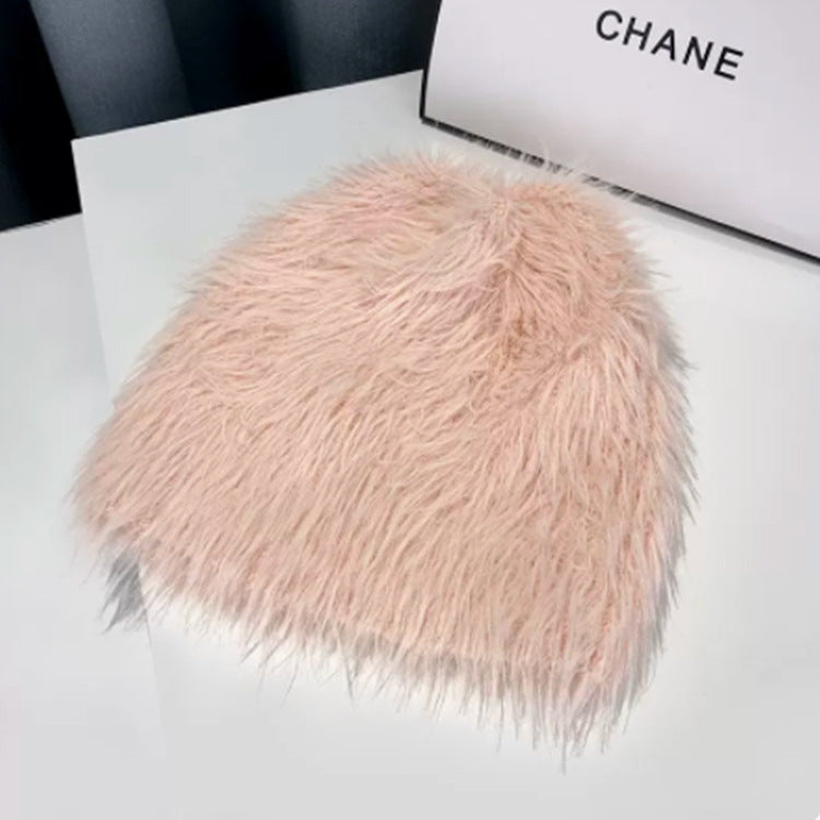 Korean Version Soft Waxy Long Wool Baotou Knitted Hat