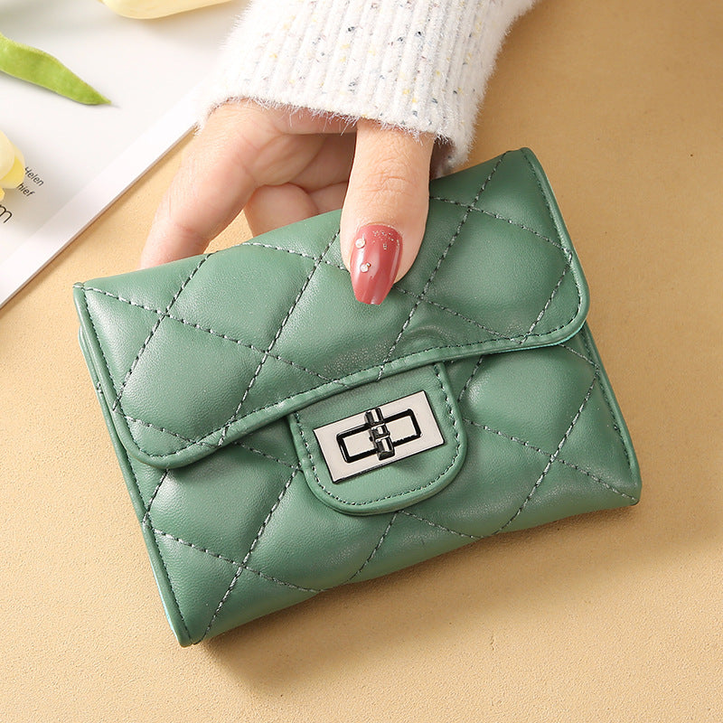 Women's Classic Style Rhombus Wallet Short Clutch