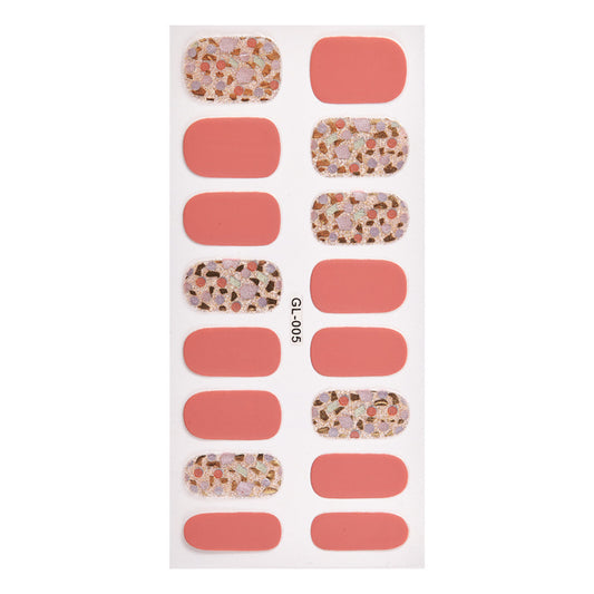 Gilding Cat's Eye Letter Color Nail Sticker