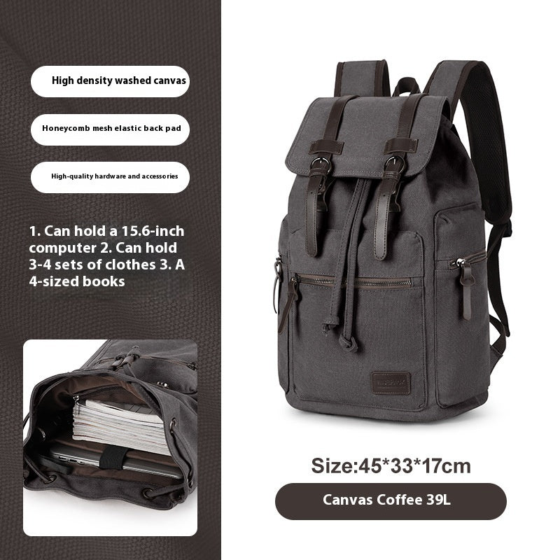 Retro Men's Canvas Backpack Small