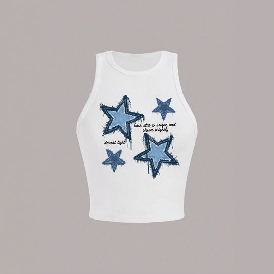 Womens Casual Minimalist Slim-fit Cropped Top