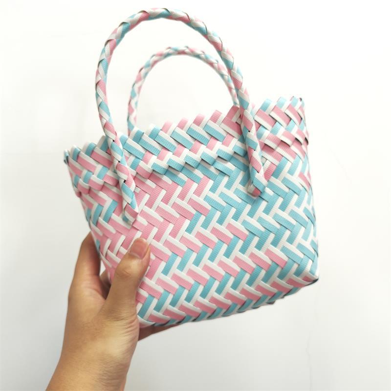 Women's Fashion Diagonal Basket Woven Bag