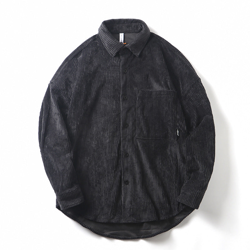 Men's Fashion Corduroy Fabric Long Sleeve