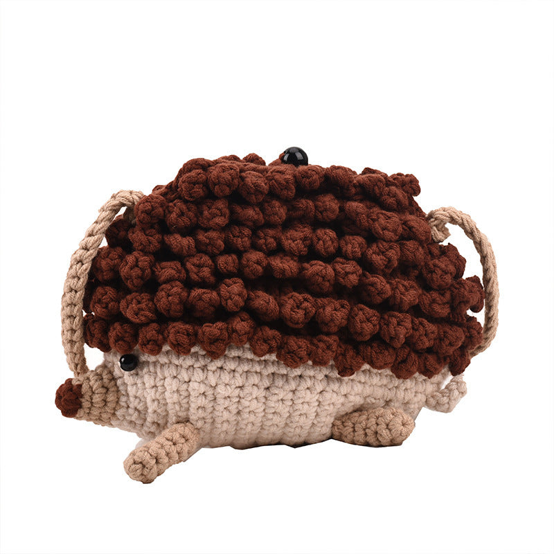Cute Children's Hedgehog Knitted Crossbody Bag Fashion