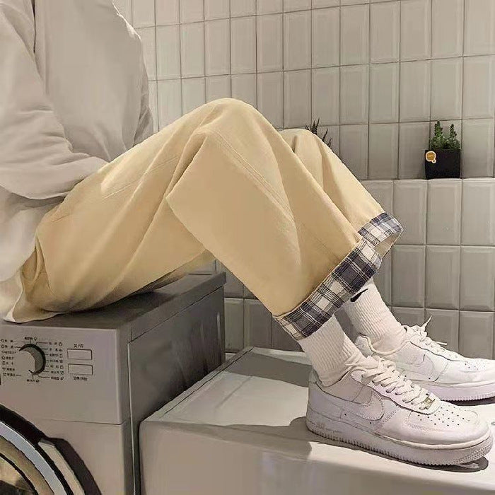 Nine-point Cargo Pants High-waist Denim Casual Pants