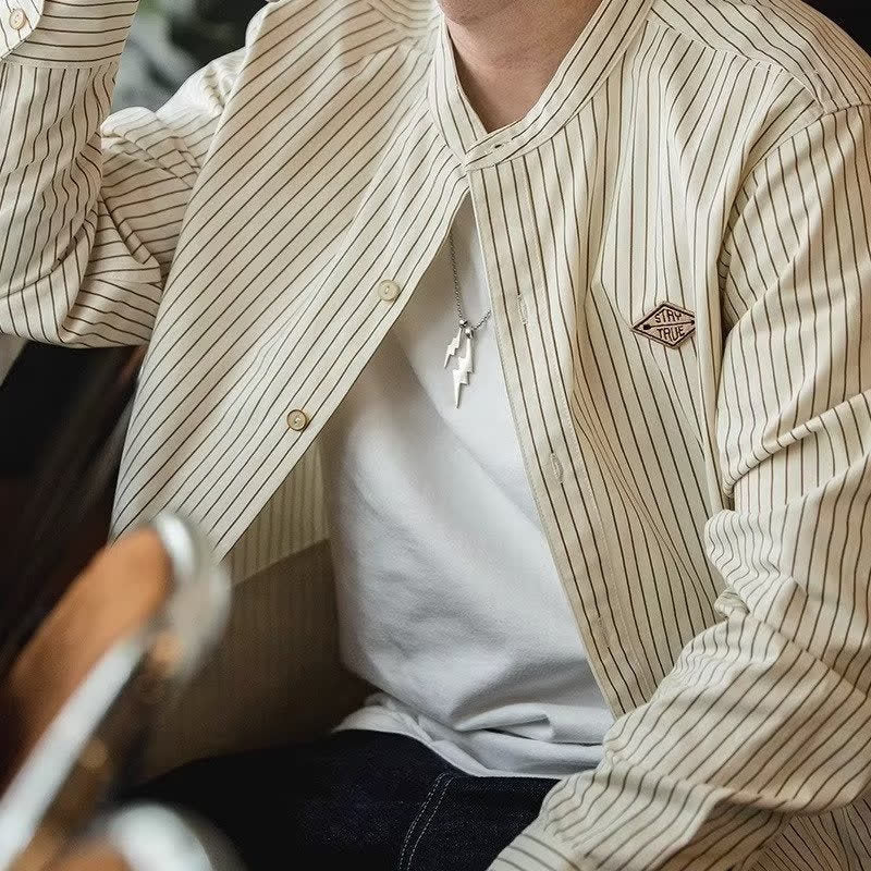 Casual Baseball Shirt Coat Men's Autumn