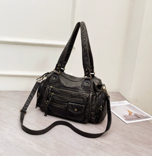 Women's Fashion Y2g Washed Old Motorcycle Bag