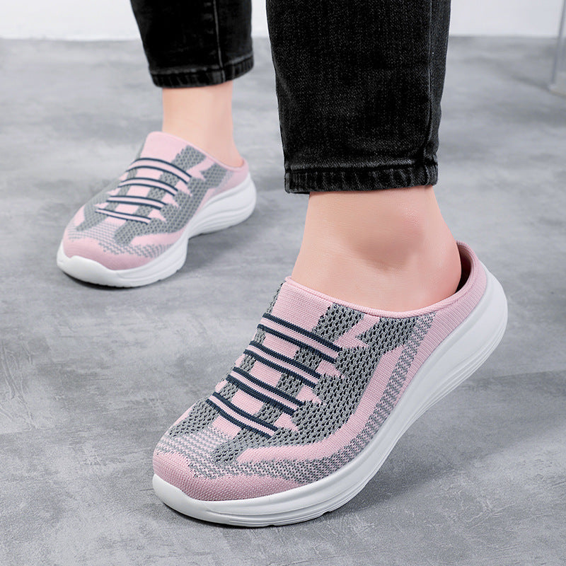 Women's Semi-slippers With Flat-bottomed Non-heeled Lazy Shoes