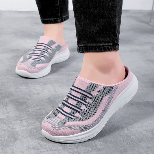 Women's Semi-slippers With Flat-bottomed Non-heeled Lazy Shoes
