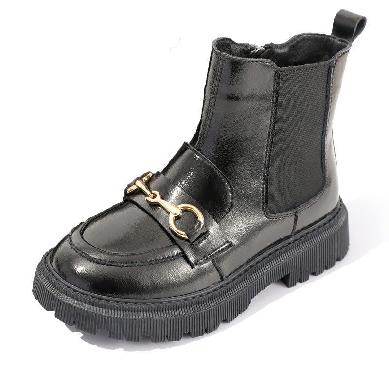 Children's Leather Short Martin Boots