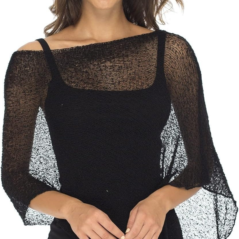 Irregular Cape And Shawl Sun Protection Shirt Women's Season Knitwear Top