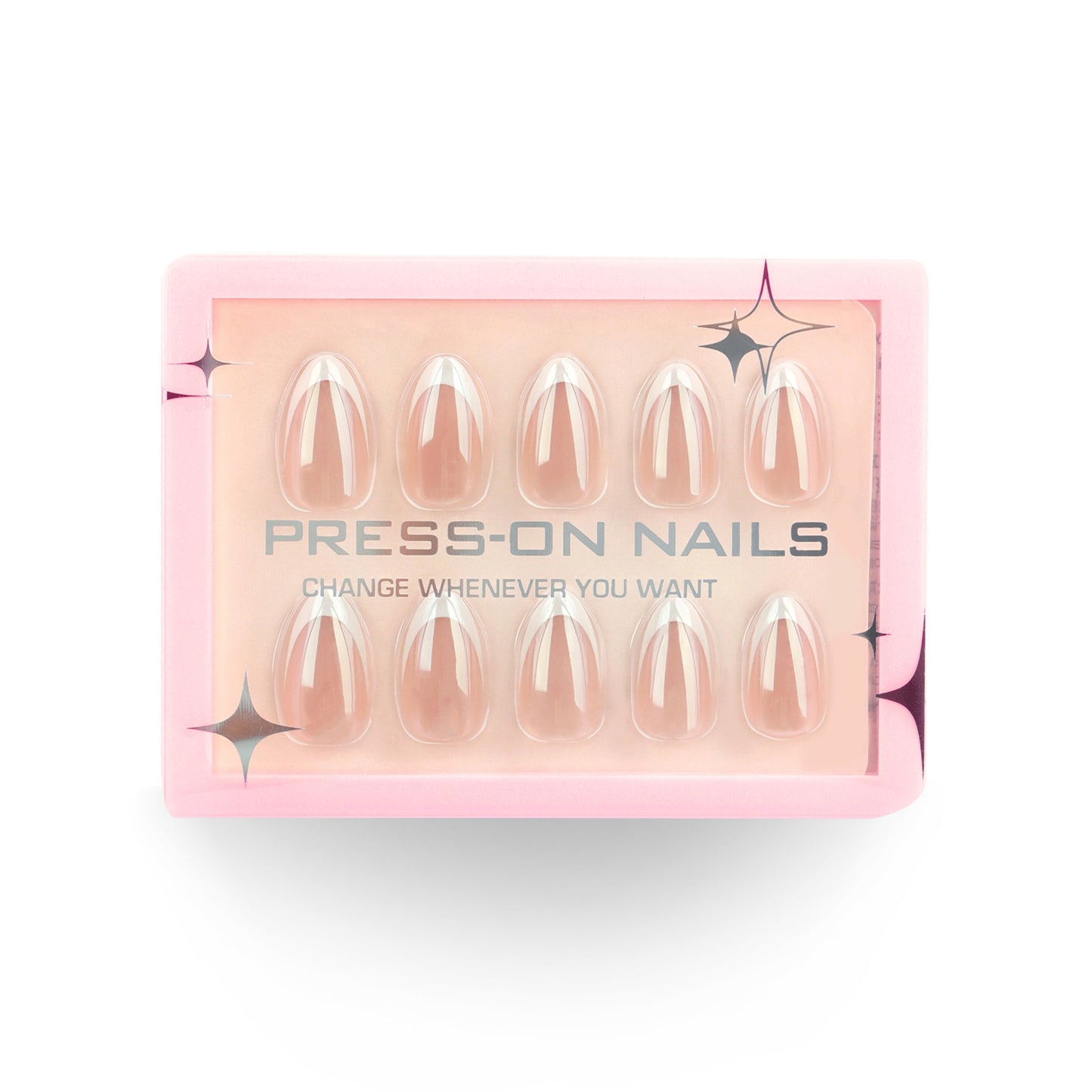 Solid Color Short Almond-shaped Nail Tips 30 Pieces High-end