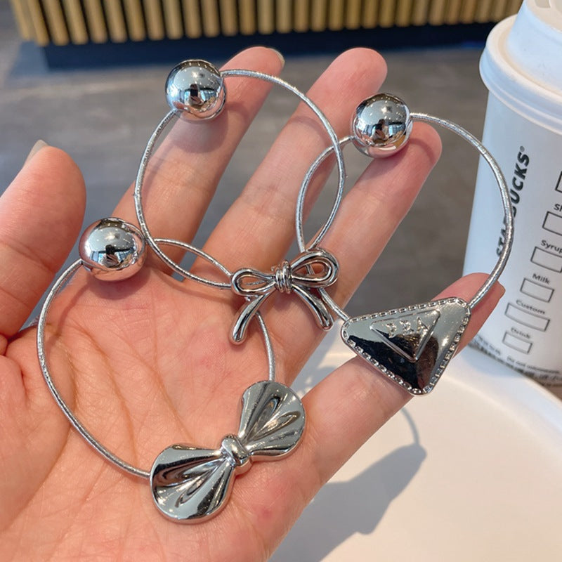 Bow Pearl Hair Rope Headdress High Sense