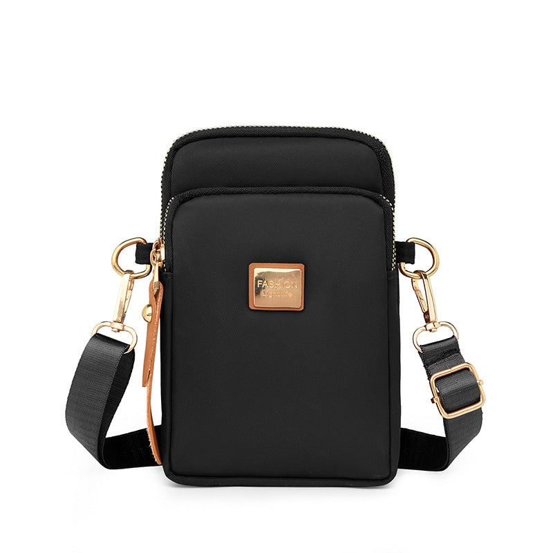 Mobile Phone Bag Vertical Three-layer Shoulder Bag Waterproof Waist Bag