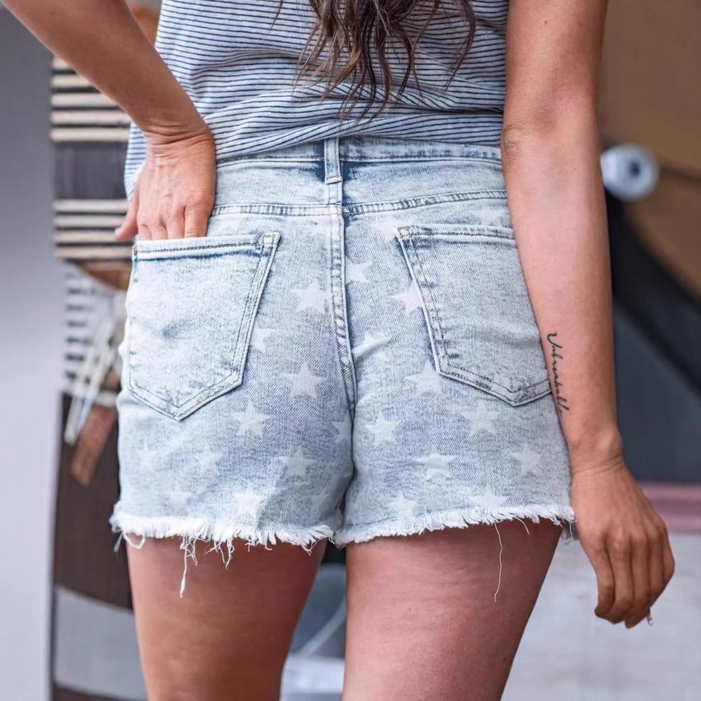 Stylish New Slim-fit Womens Denim Shorts
