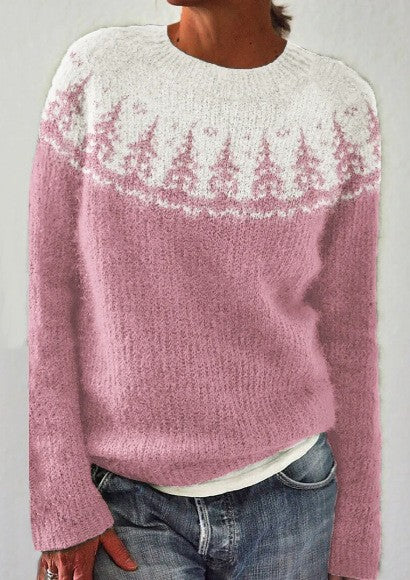 New Sweater Women's Round Neck Multicolor Loose Fashion Pullover
