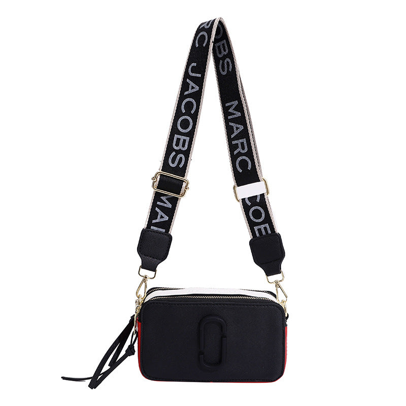 Taske, moderigtig, bred skulderrem, crossbody, lille taske, moderigtig, all-match lille firkantet taske