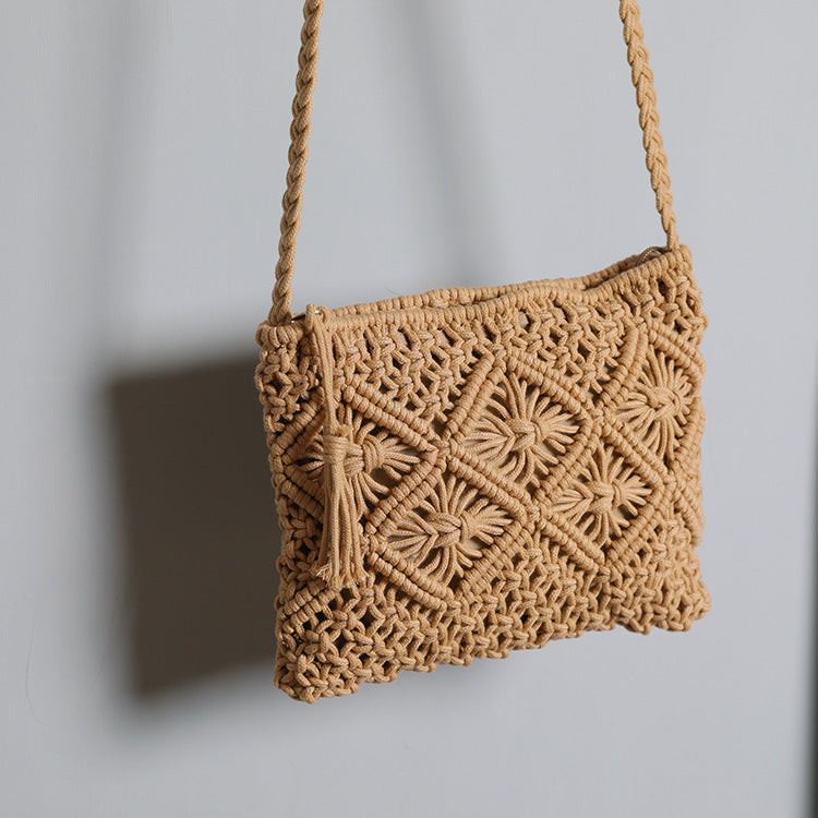 Retro Style Fashion Trend Cotton Bag Straw Bag