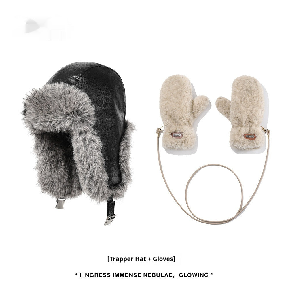 Retro Fleece-Lined Warm Womens Cycling Ear-Protecting Hat
