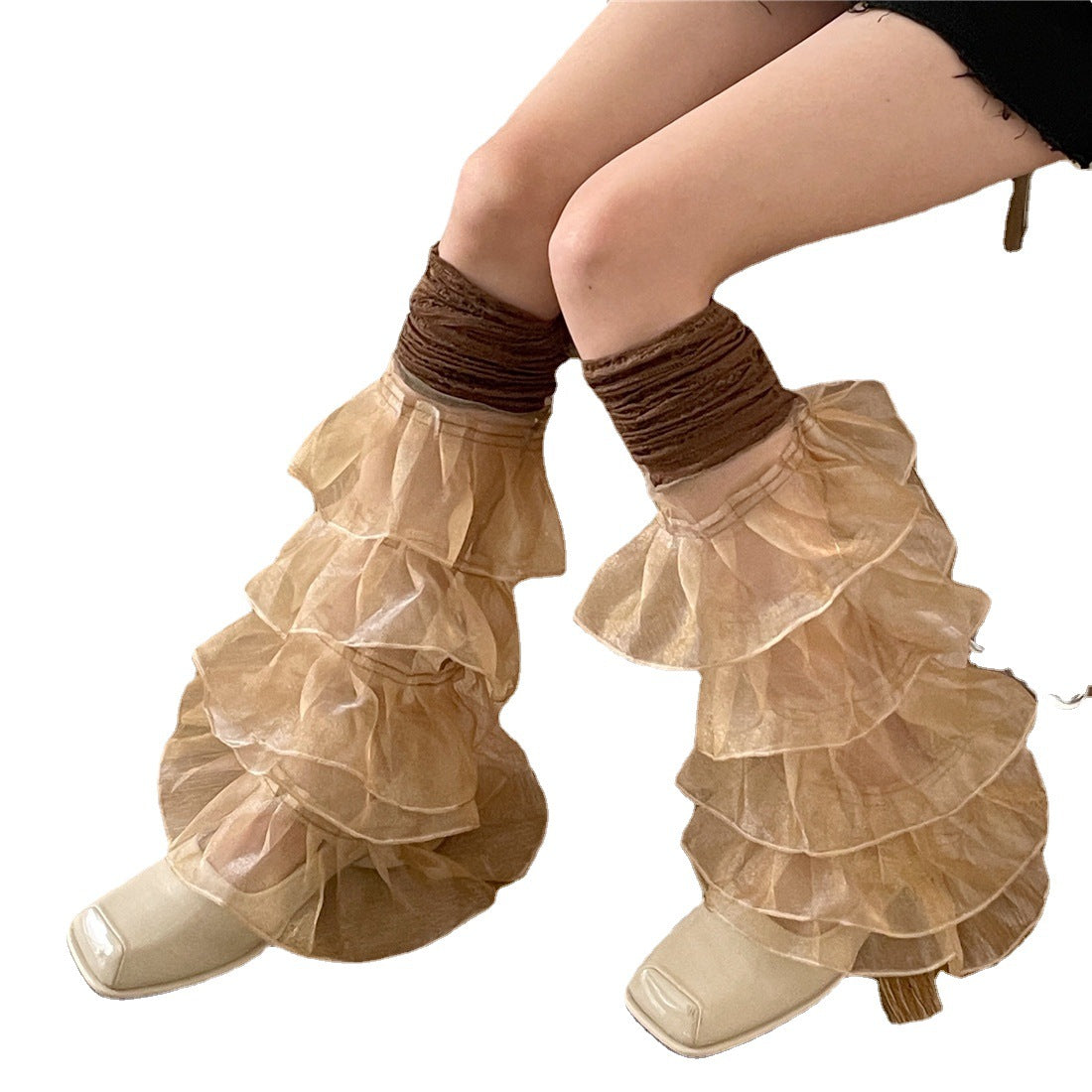 Pure Desire Style Y2g Sub-culture Lace Stitching Leg Warmer Bunching Socks