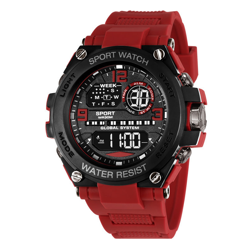 Good-looking Simple Electronic Watch Student Outdoor Sports Timing Luminous