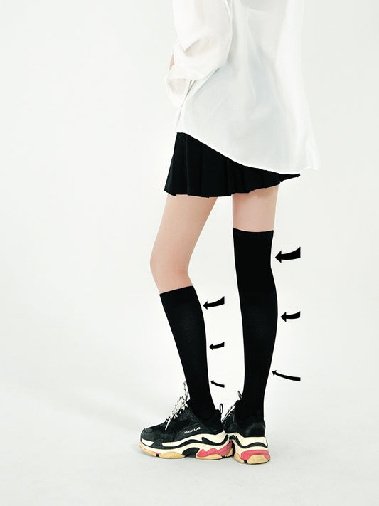 Double Segment Pressure Thin Leg Women's Tube Socks
