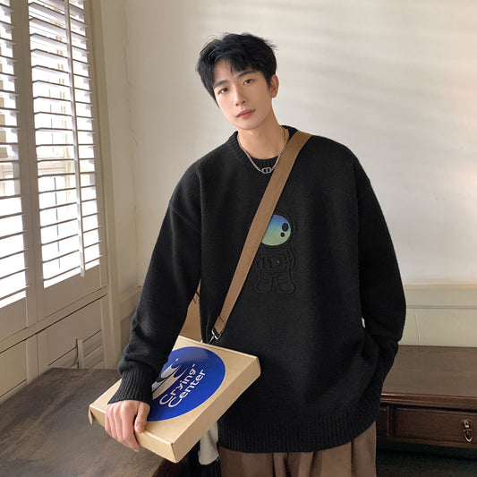 Casual Thickened Bump Design Knitwear Loose Sweater
