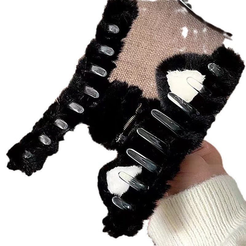 Kitten Plush Grip Female Large Shark Barrettes