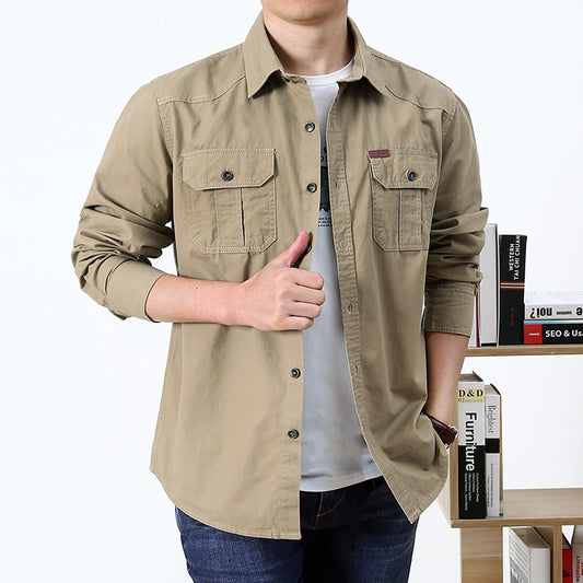 Large Size Loose Overalls Long Sleeve Shirt