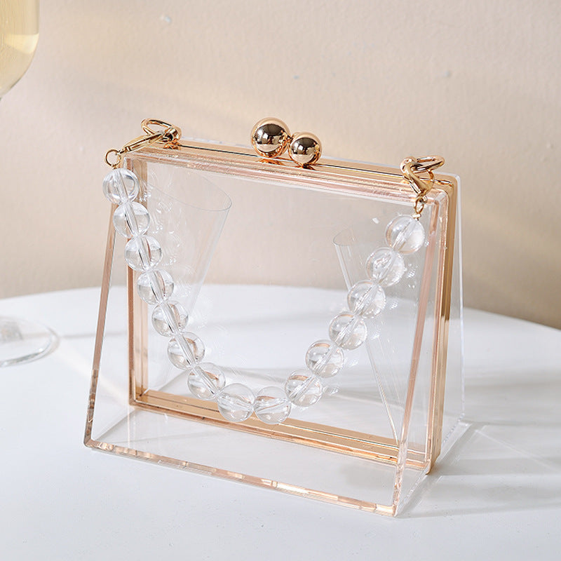 Removable Chain Women's Portable Acrylic Transparent Bag