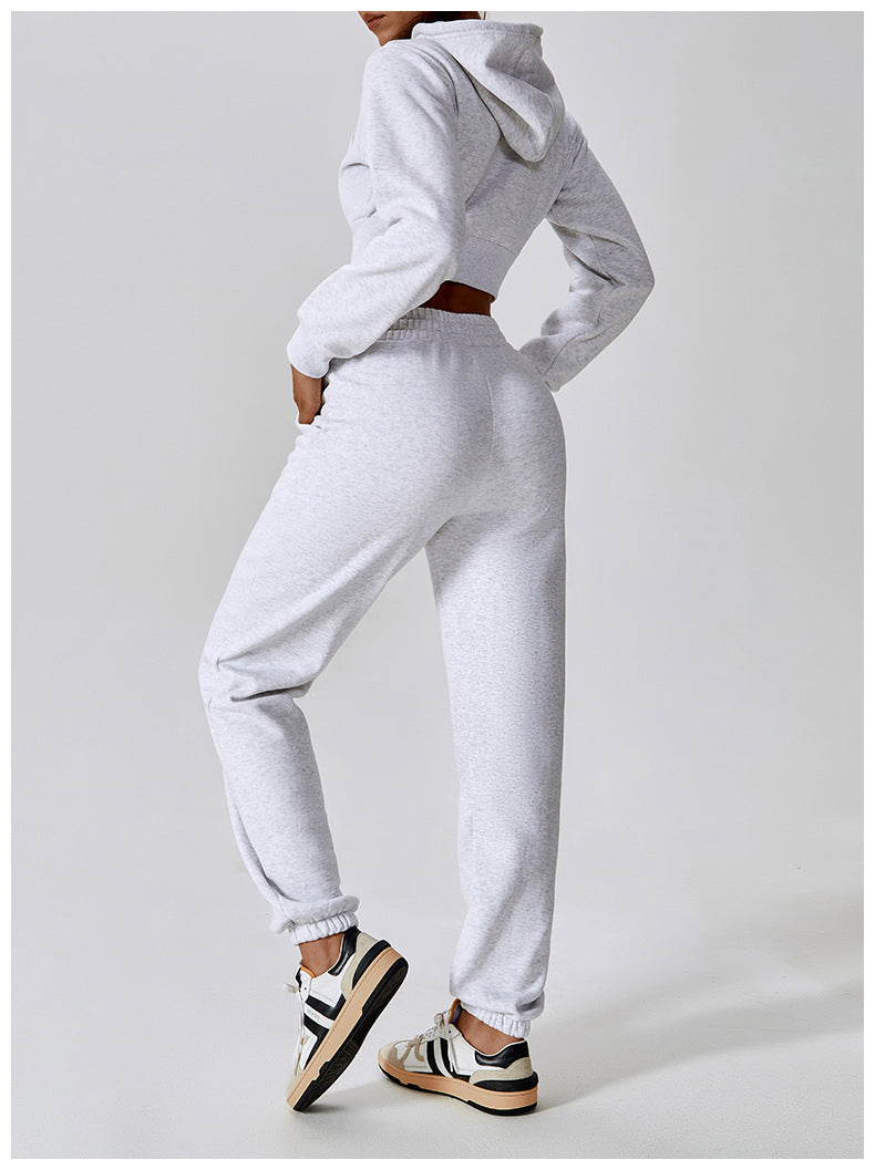Polar Velvet Sport Sweatpants Women's Loose Straight Casual Pants