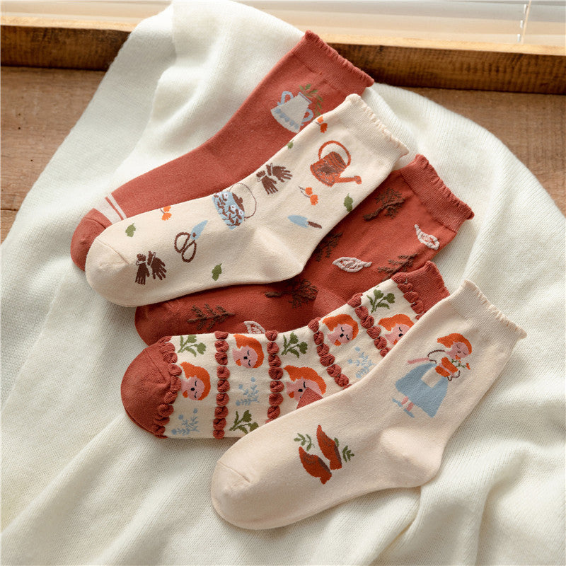 Women's Fashion Bubble Mouth Minimalist Socks