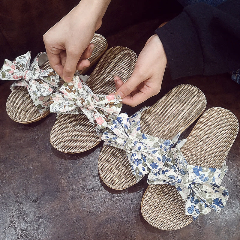 Bow Sweet Non-slip Home Floor Sandals And Slippers