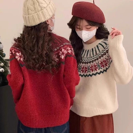 Autumn And Winter Thick Lazy Soft Glutinous Knitted Top