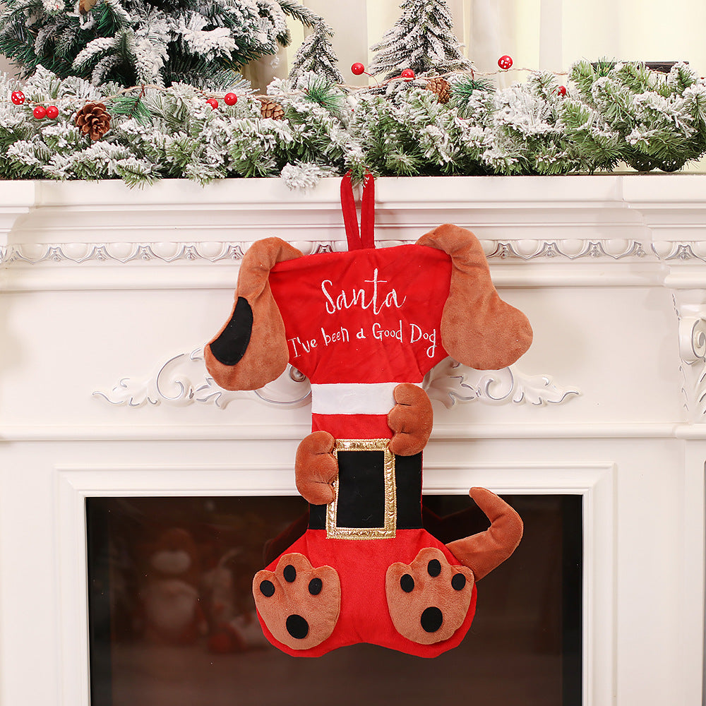 Christmas Tree Cartoon Cat And Dog Candy Bag