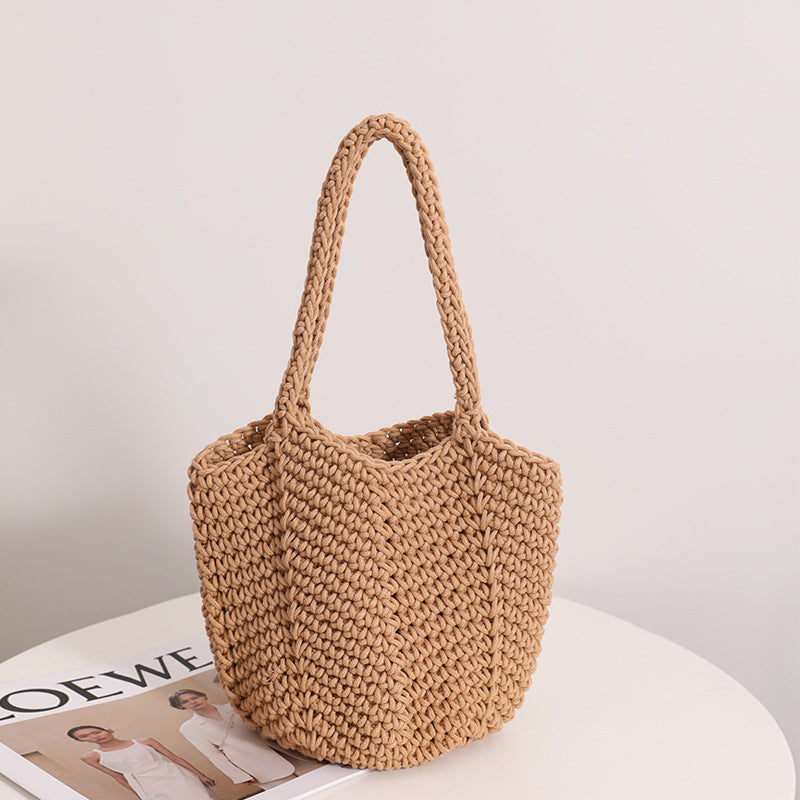 Single Shoulder Cotton Thread Woven Bag