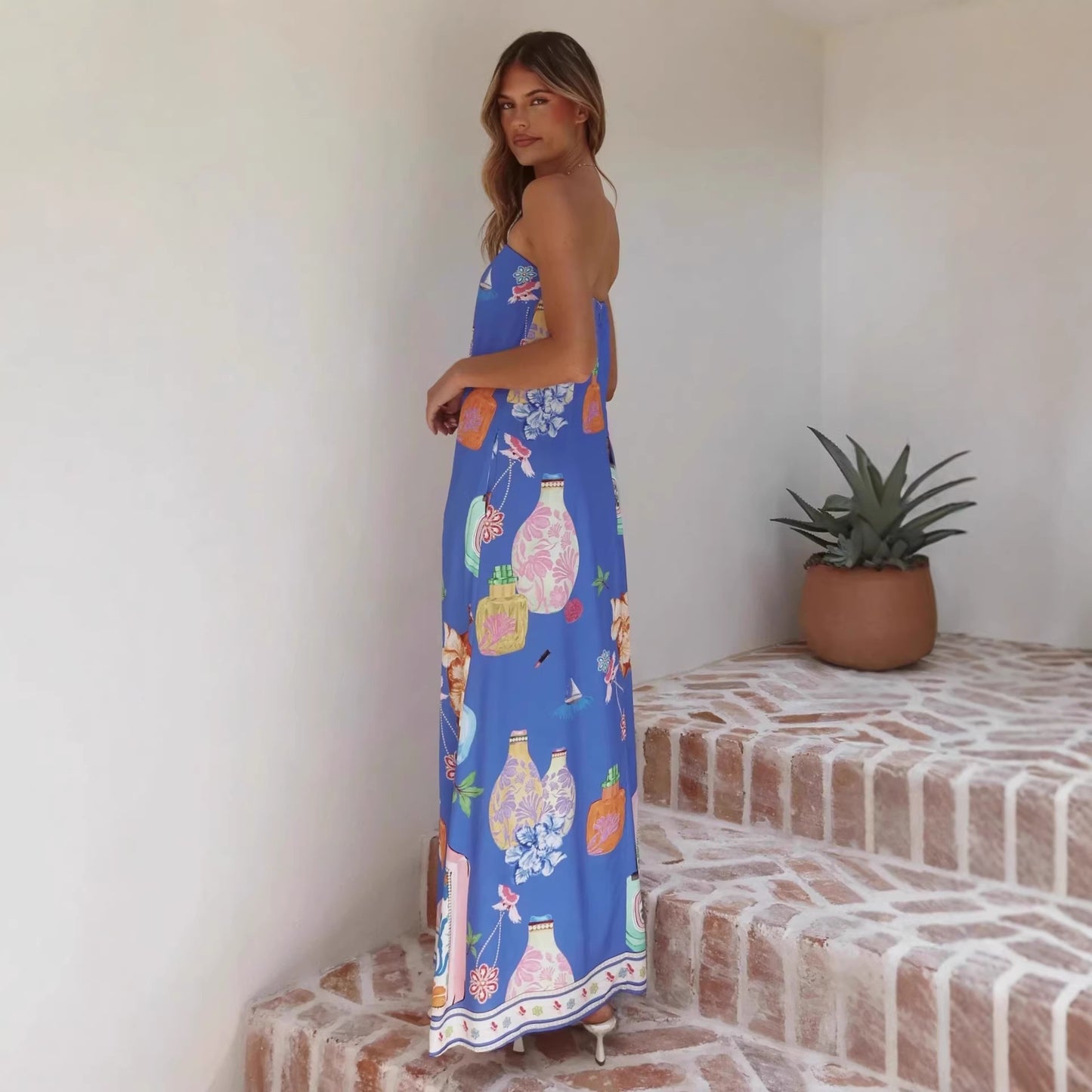 Summer New Style Tube Top Long Dress Women's