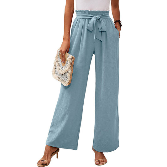 Knotted Commuter Wide Leg Pants Casual