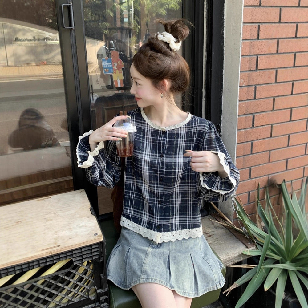 Women's Spring And Autumn Design Loose Short Top For Petite