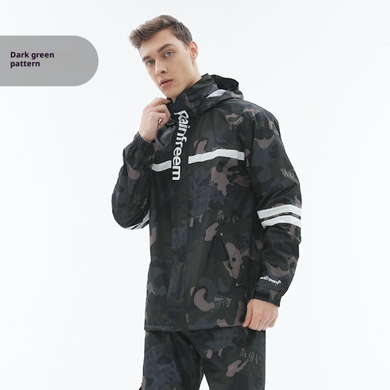Raincoat Rain Pants Suit Outdoor Fashion Double-layer Split In Stock