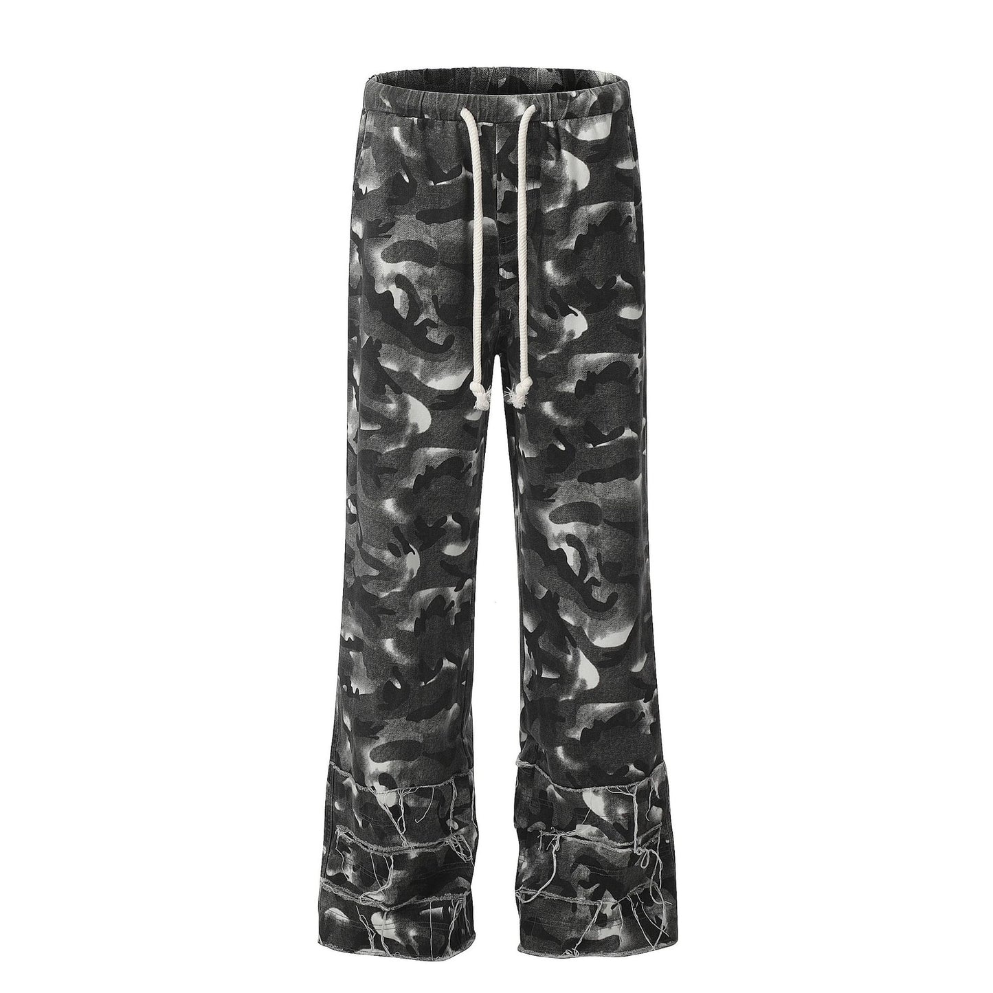 Women's Washed Old Camouflage Casual Pants
