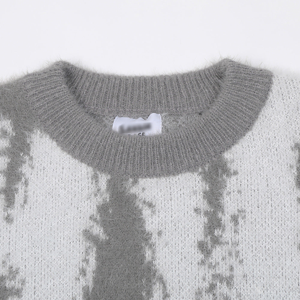 Fashion Tie-dye Loose Sweater Men's Casual