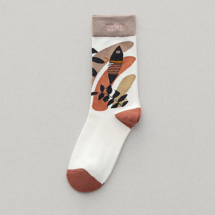 Medium Length Combed Cotton Socks