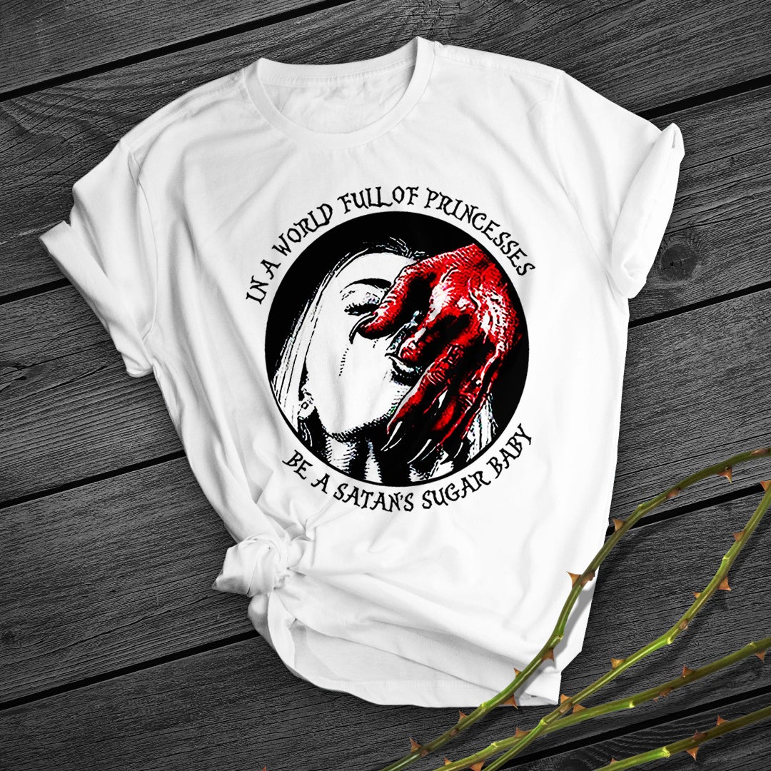 Summer Women's Lie Print White T-Shirt