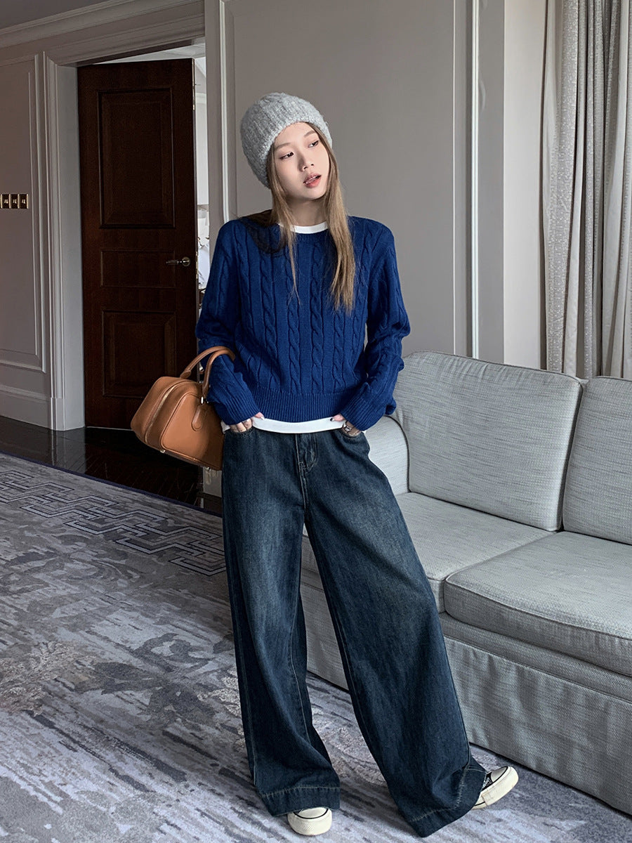 Blue Vintage Straight Early Autumn Jeans