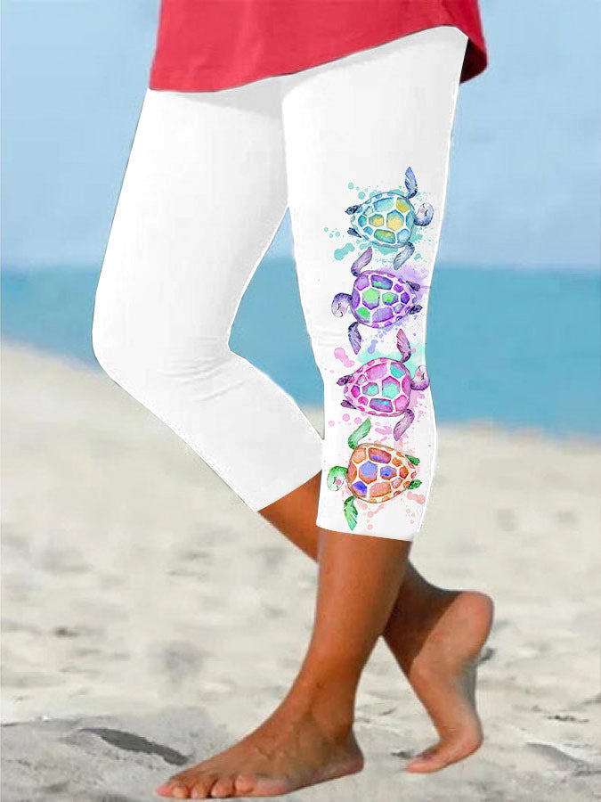 Ladies Fashion New 3d Printed Beach Yoga Pants