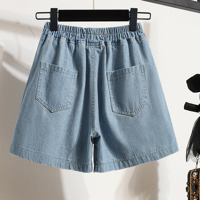 Wide-leg Half Pants Female Plus Size