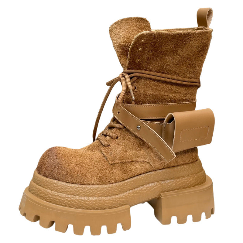 Suede Thick-soled Martin Boots For Women Autumn And Winter New Fashion
