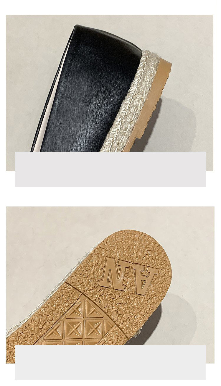 Straw Simple And Fashionable One-step Lazy Shoes Trend