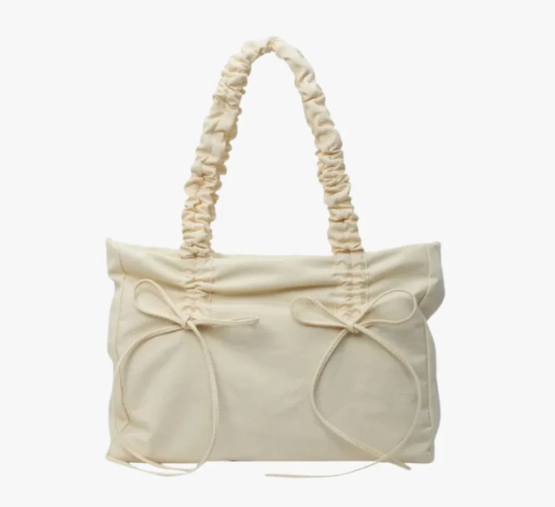 Pleated Large Capacity Bag Female Korean Style Simple And Casual Tote Bag Commuter Shoulder Bag